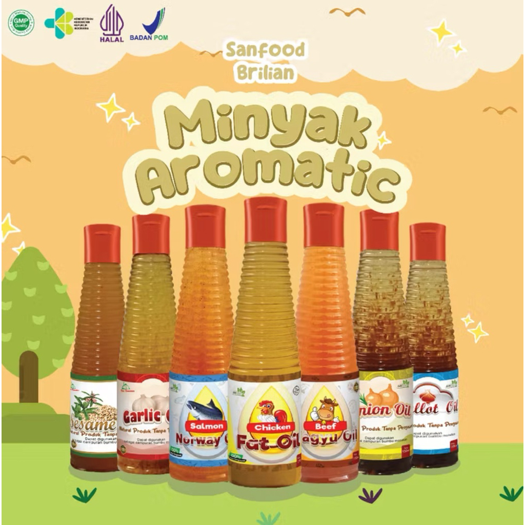 

Sanfood Oil Aromatic, Minyak bumbu, Minyak dapur untuk menambah Cita Rasa dan Aroma pada masakan