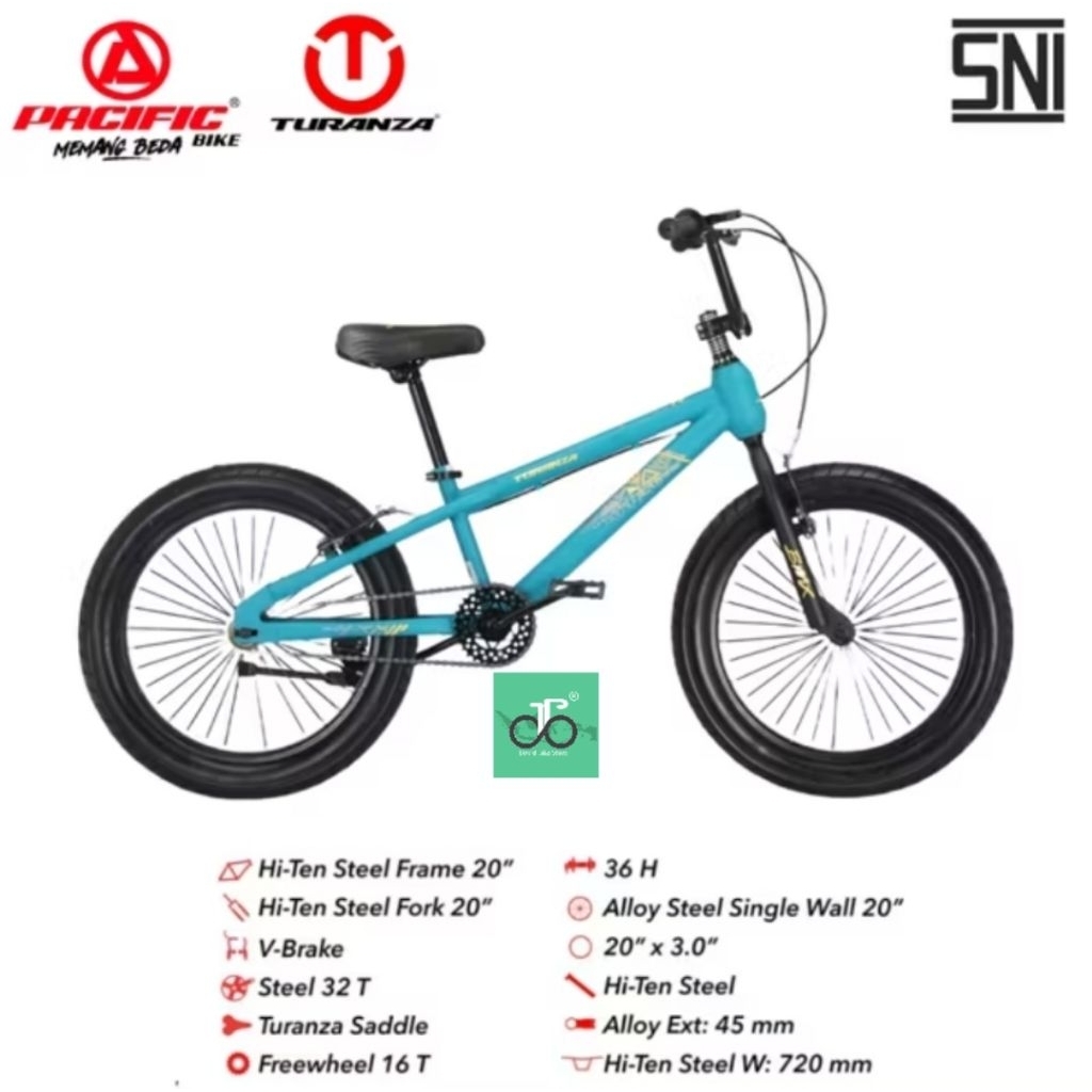 Sepeda BMX 20" Turanza TZ 812 TERBARU Ban 3.0 (TZ-812) TZ812