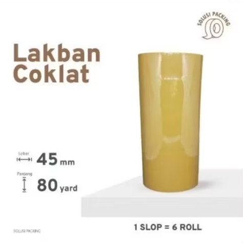 

Lakban OPP Ksatria 45mm x 80 Yard SLOP 6 Roll Coklat Kualitas Premium