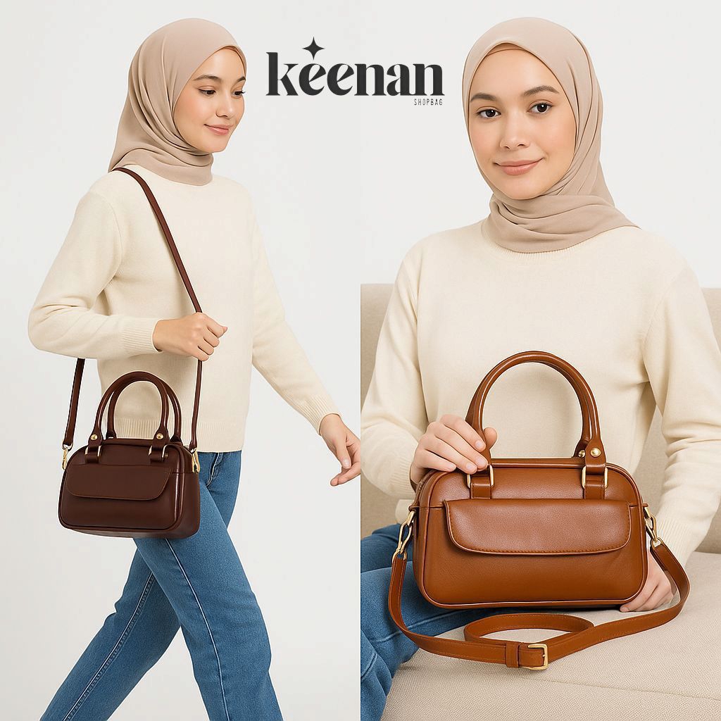 Tas Selempang Wanita Aira Bag By KEENSA Tas Wanita Mini Boston Bag Summer Sling Bag Tas Jinjing Tas 