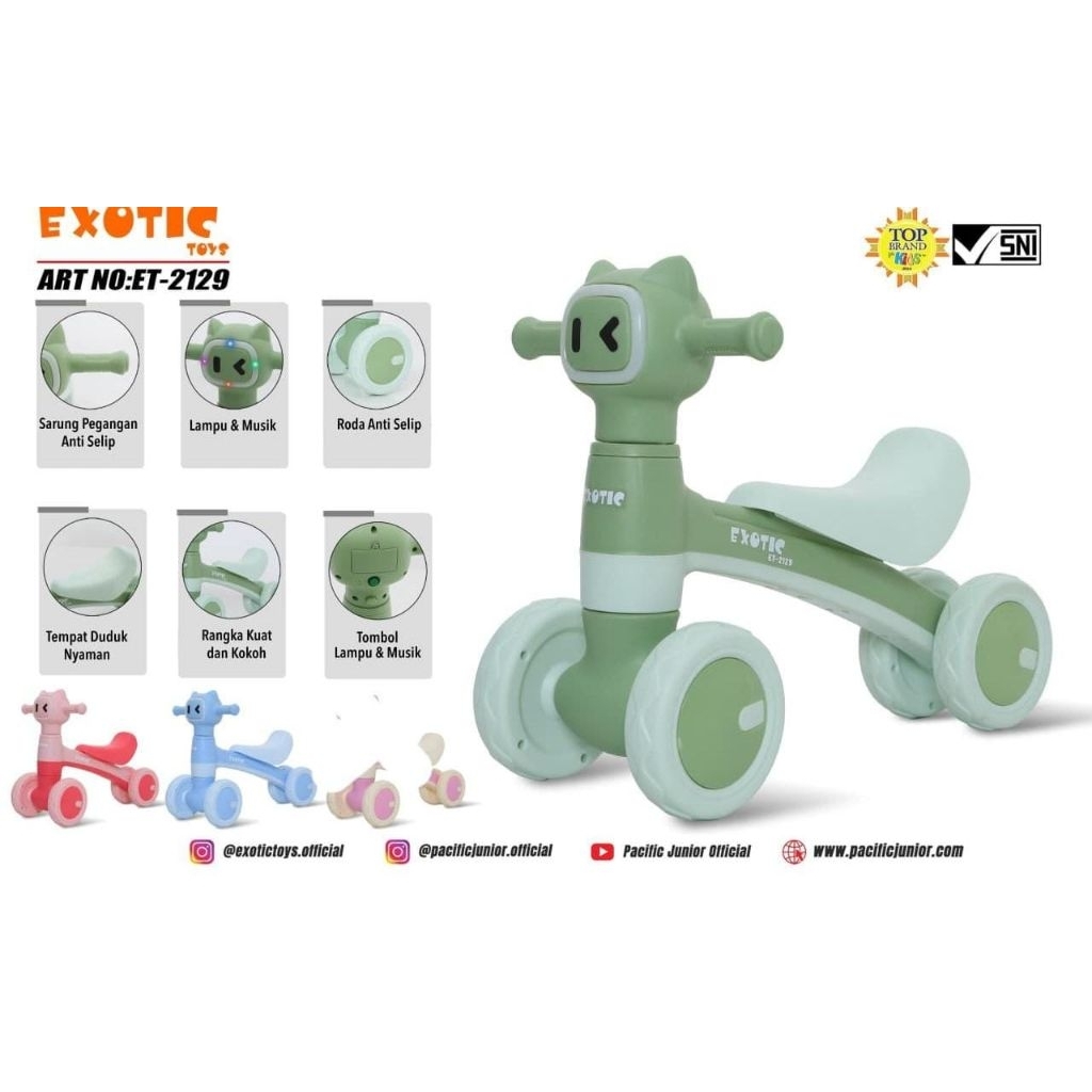 Sepeda Anak Exotic ET-2129 Musik dan Lampu