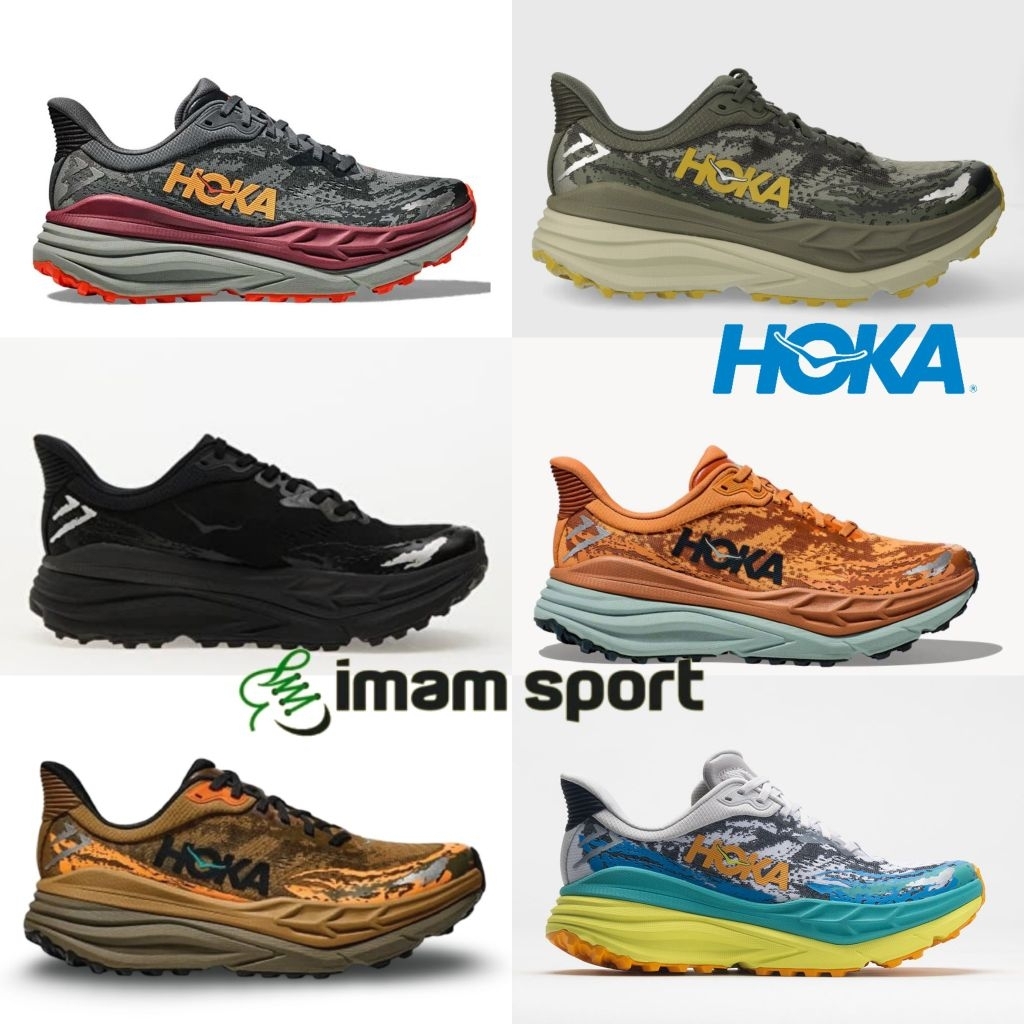 SEPATU PRIA Hoka One One Stinson 7 Black Olive Haze Evening Primrose Casual Running Road Outdoor Man