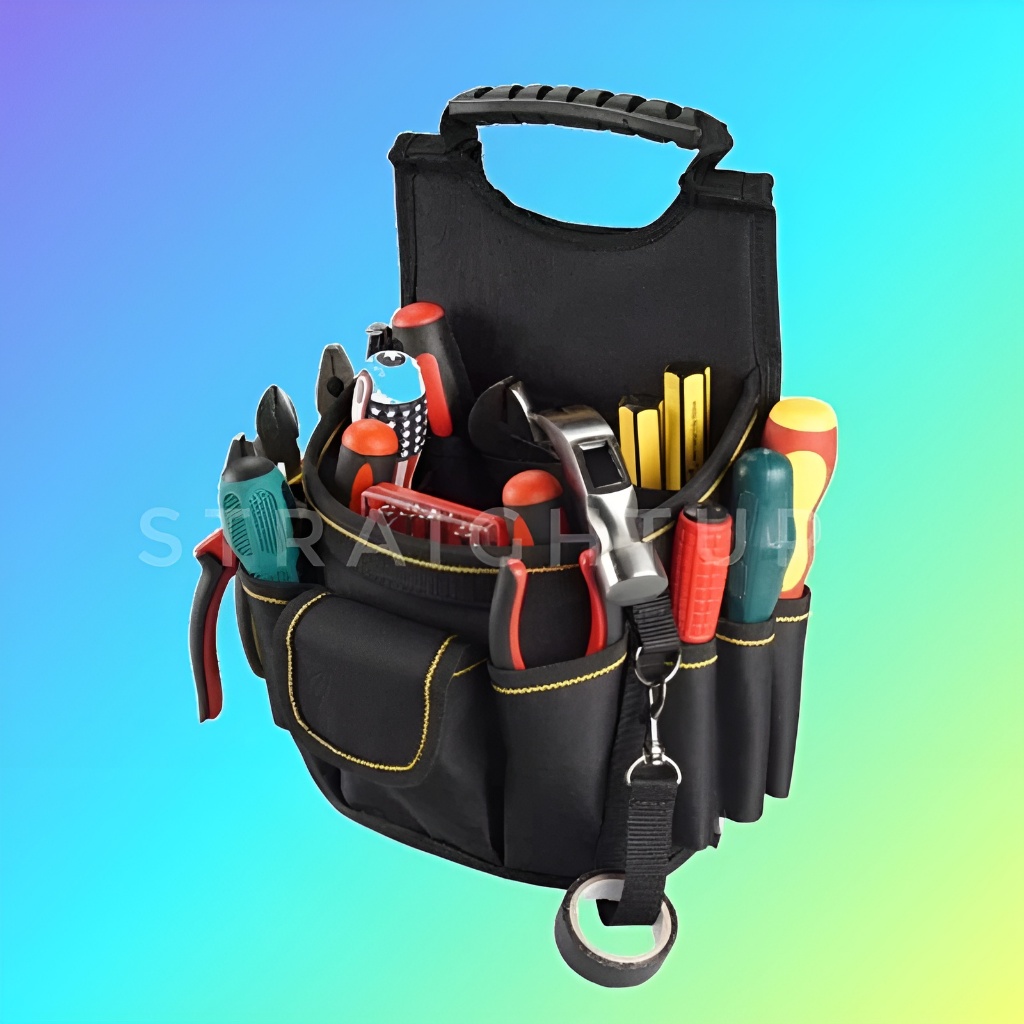 Tas pinggang tempat kunci kunci bengkel / Tas kerja teknisi Tempat Penyimpanan Alat Alat Kerja / Tas