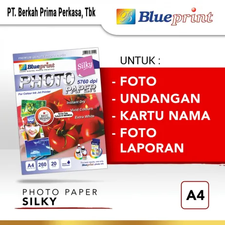 

Kertas Foto / Kertas Silky / Silky Photo Paper BLUEPRINT A4 260 gsm