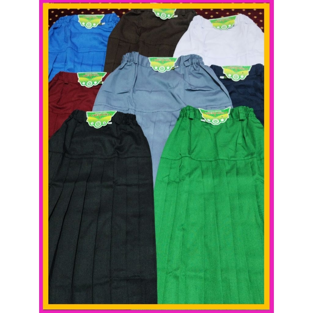 ROK PANJANG SERAGAM SEKOLAH PAUD TK SD MI SMP MTS SMA MA | ROK PANJANG PUTIH MERAH COKLAT HIJAU SERA