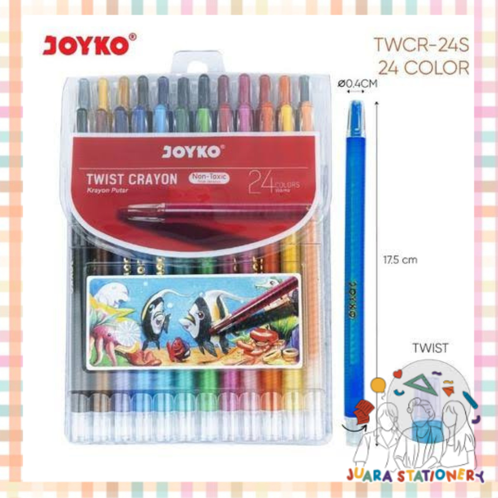

(3203) Crayon Putar Joyko 24 Warna Panjang / Krayon crayon anak krayon putar crayon sekolah