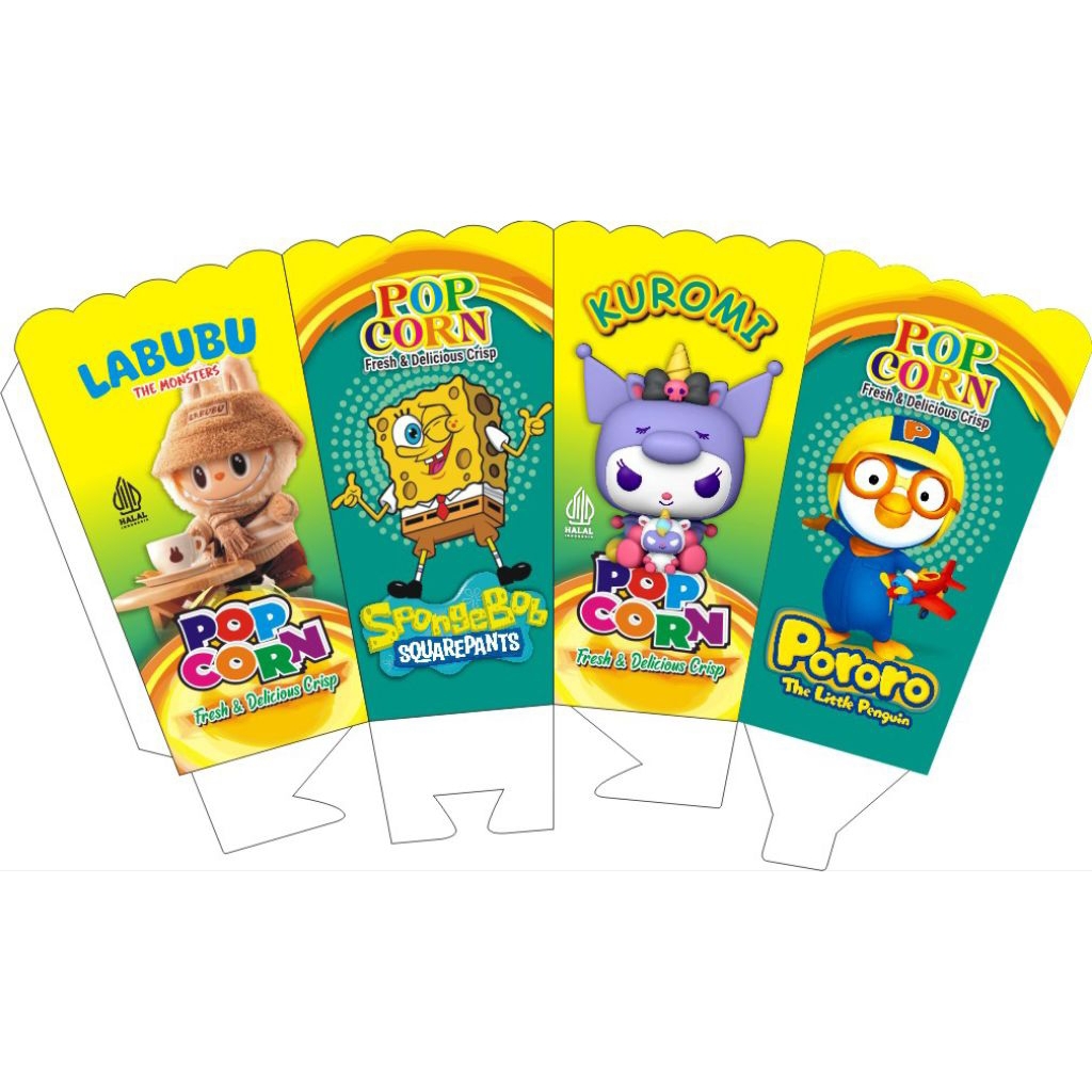 Kaloona.Shop Kertas Popcorn Ukuran 126 Cm / Kotak Popcorn / Kemasan Popcorn / Bungkus Popcorn /