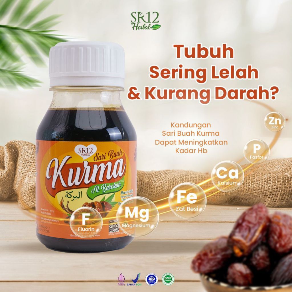 

Sari Kurma SR12 kaya manfaat untuk kesehatan dan kebugaran tubuh selama aktifitas seharian