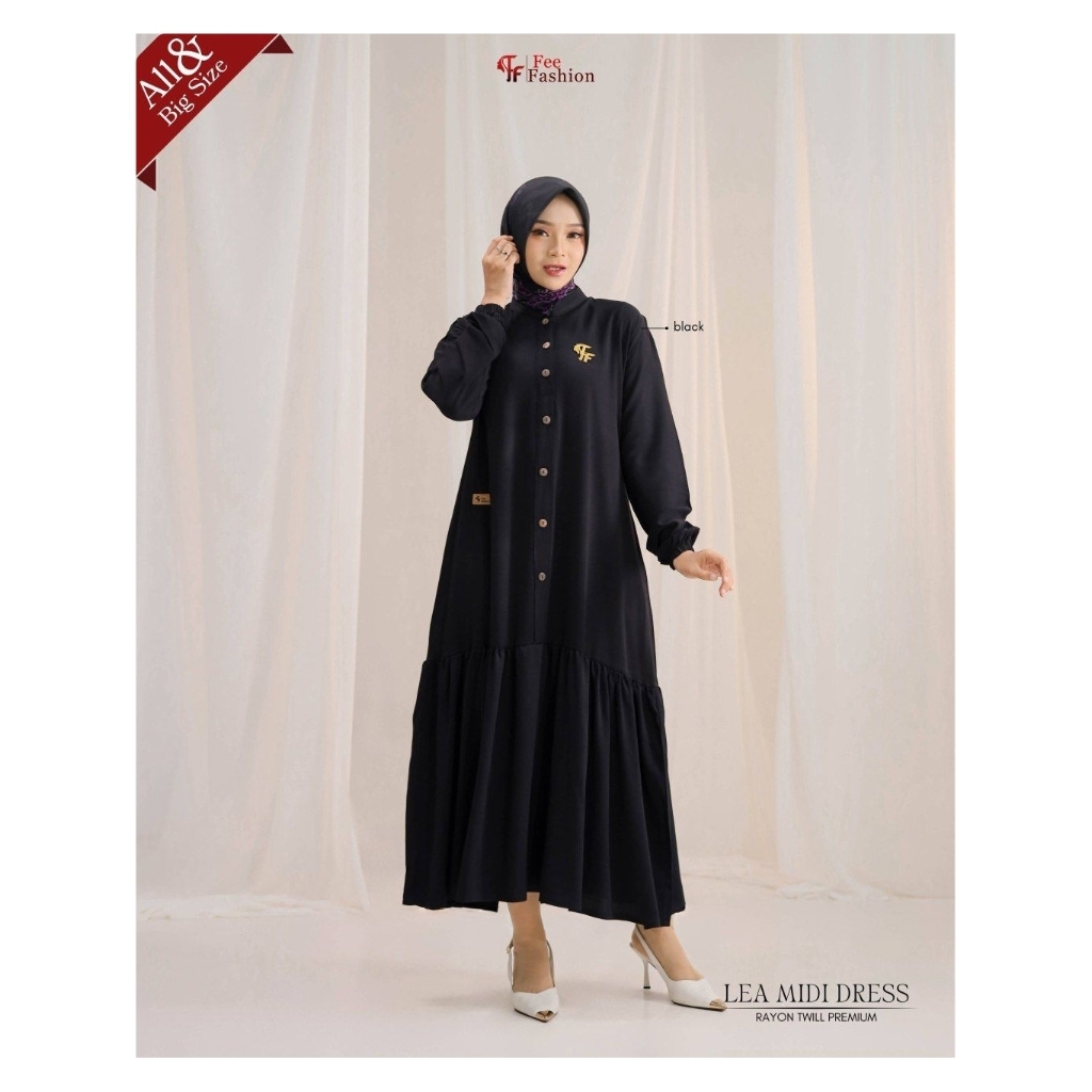 COD LEA MIDI DRESS FEE FASHION DRESS RAYON POLOS GAMIS POLOS RAYON