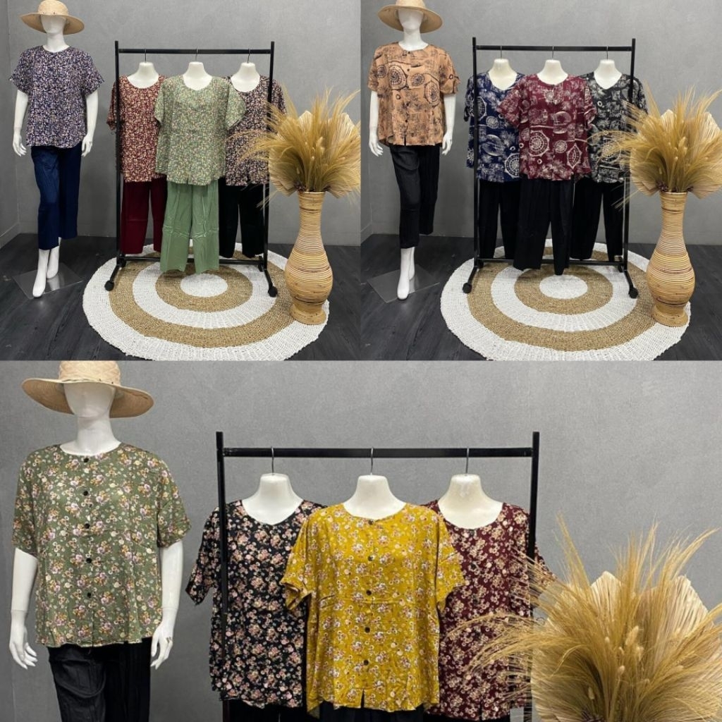 familia | Setelan PIYAMA CP Agnes Katun Rayon Premium Full Kancing | Baju Tidur Dewasa | Termurah