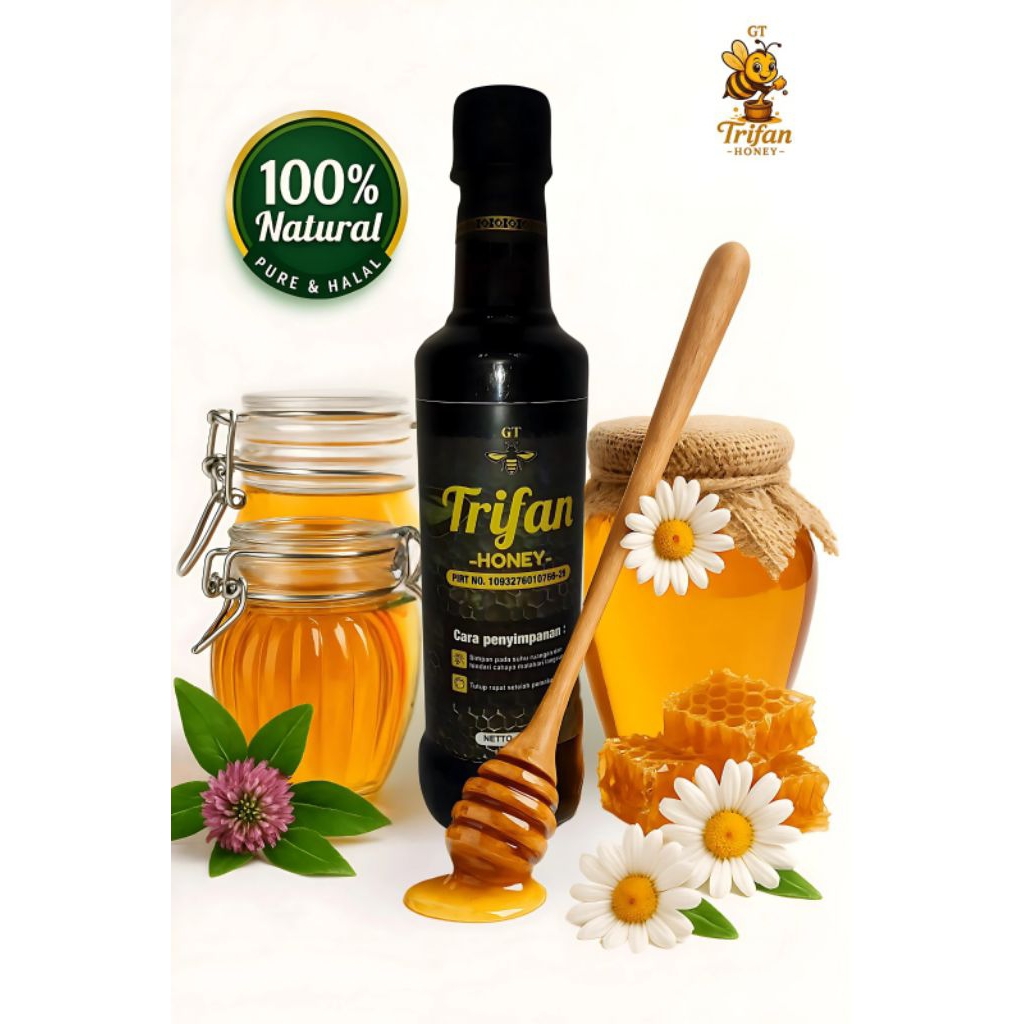 

Trifan Honey Madu Hutan 500gr Original Lebah Liar Berkualitas Tinggi PIRT Murni Alami