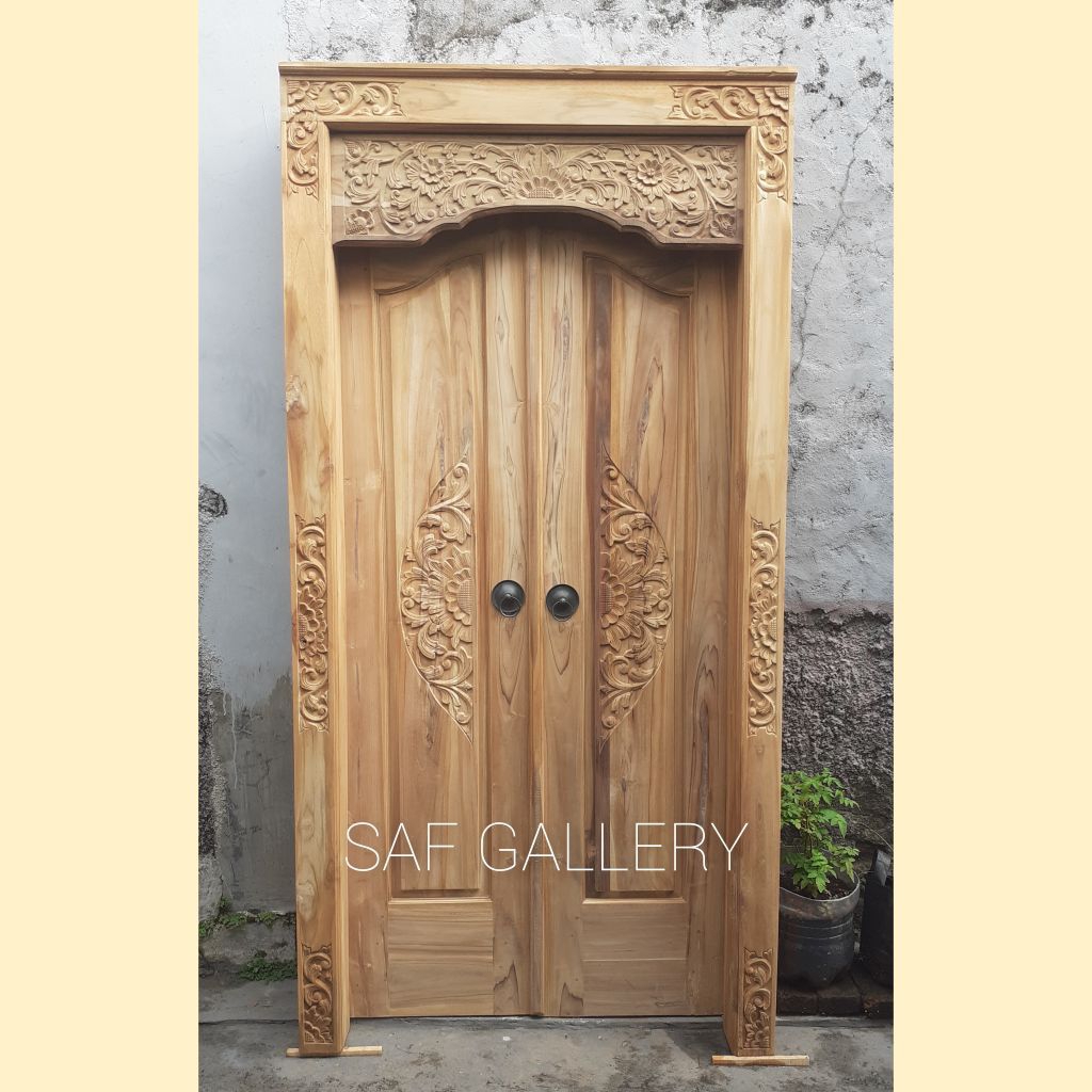 GEBYOK MINIMALIS/PINTU GAPURA GEBYOK BALI/PINTU GAPURA MINIMALIS ANGKUL ANGKUL BALI KAYU JATI