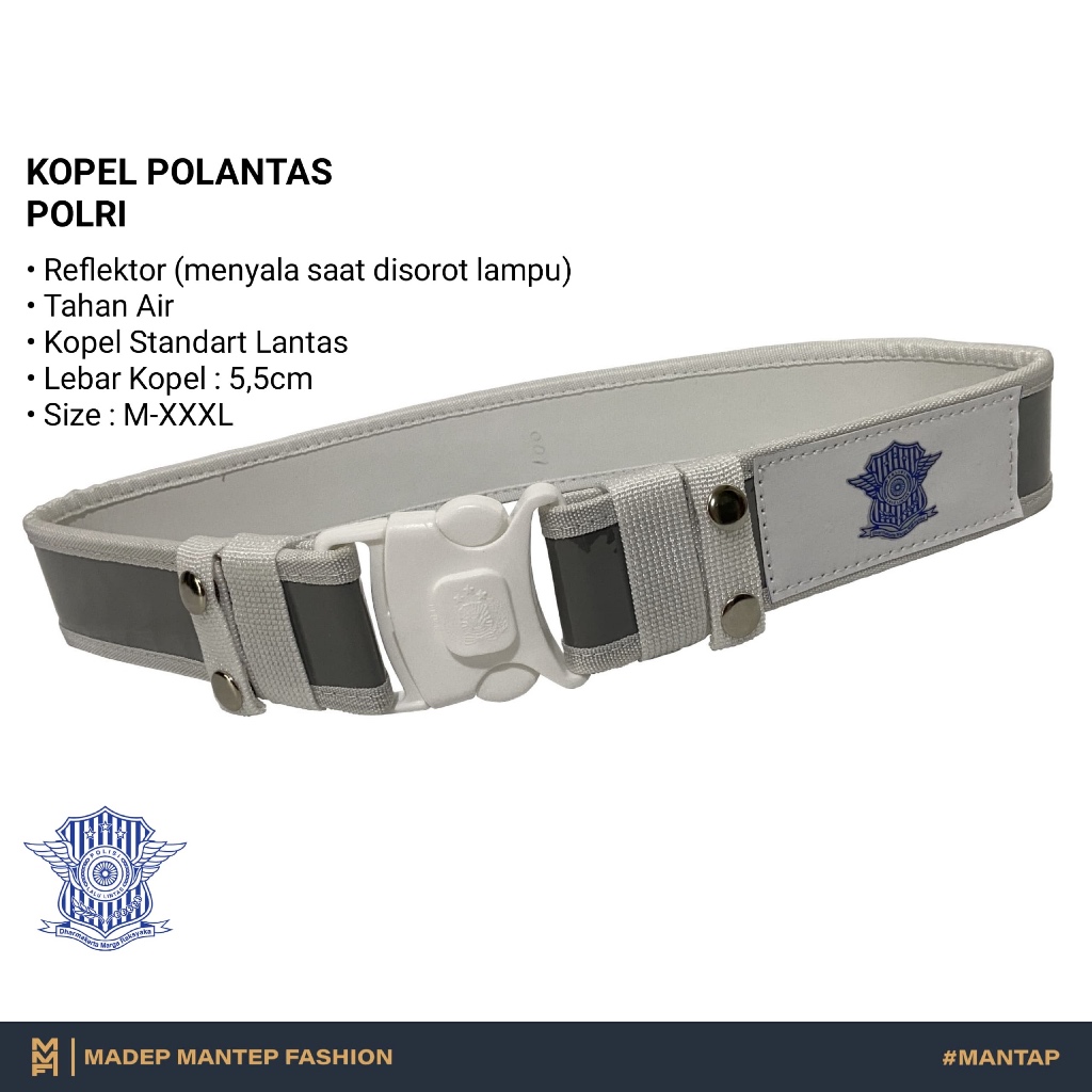 Kopel Lantas Polri Terbaru Kopel Polantas Putih Kopel Lantas Set Sabuk Polantas