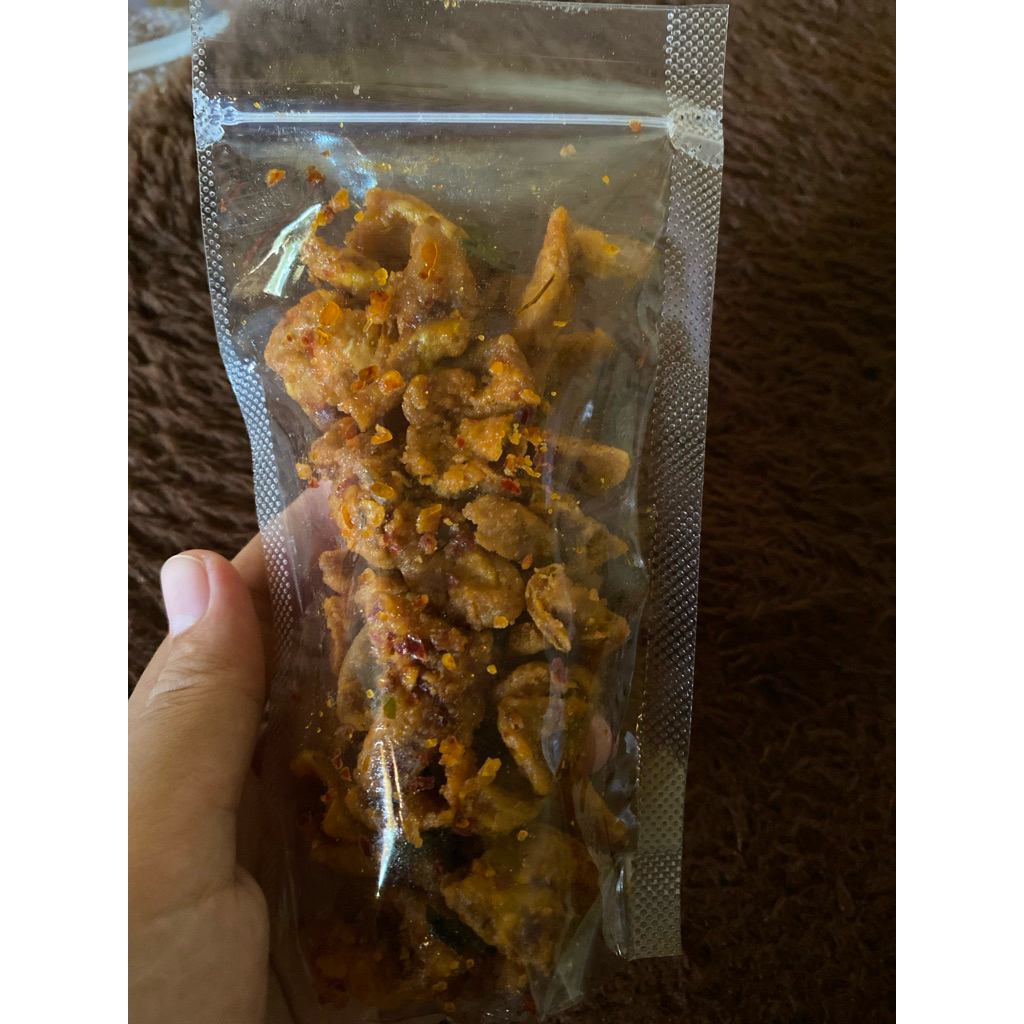 

kulit ayam pedas daun jeruk