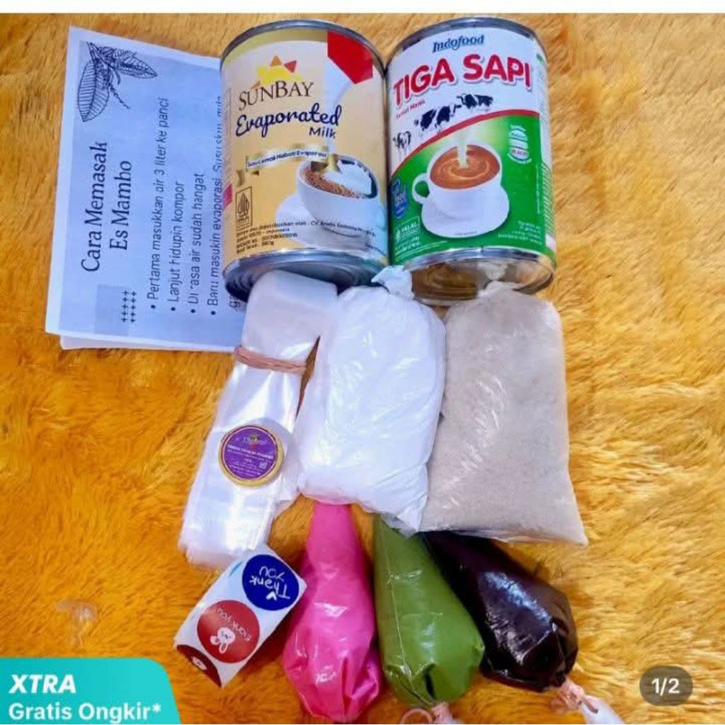 

paket bahan es Mambo siap buat