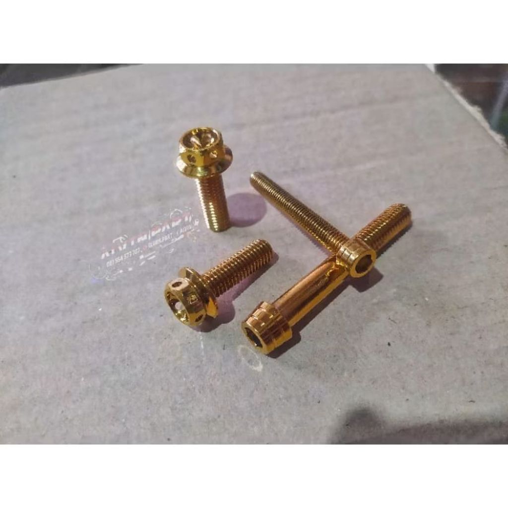 BAUT PROBOLT KERUCUT SET BREKET KALIPER MONOBLOK NISSIN BREMBO BAUT KALIPER NISSIN BREMBO BAUT BREKE