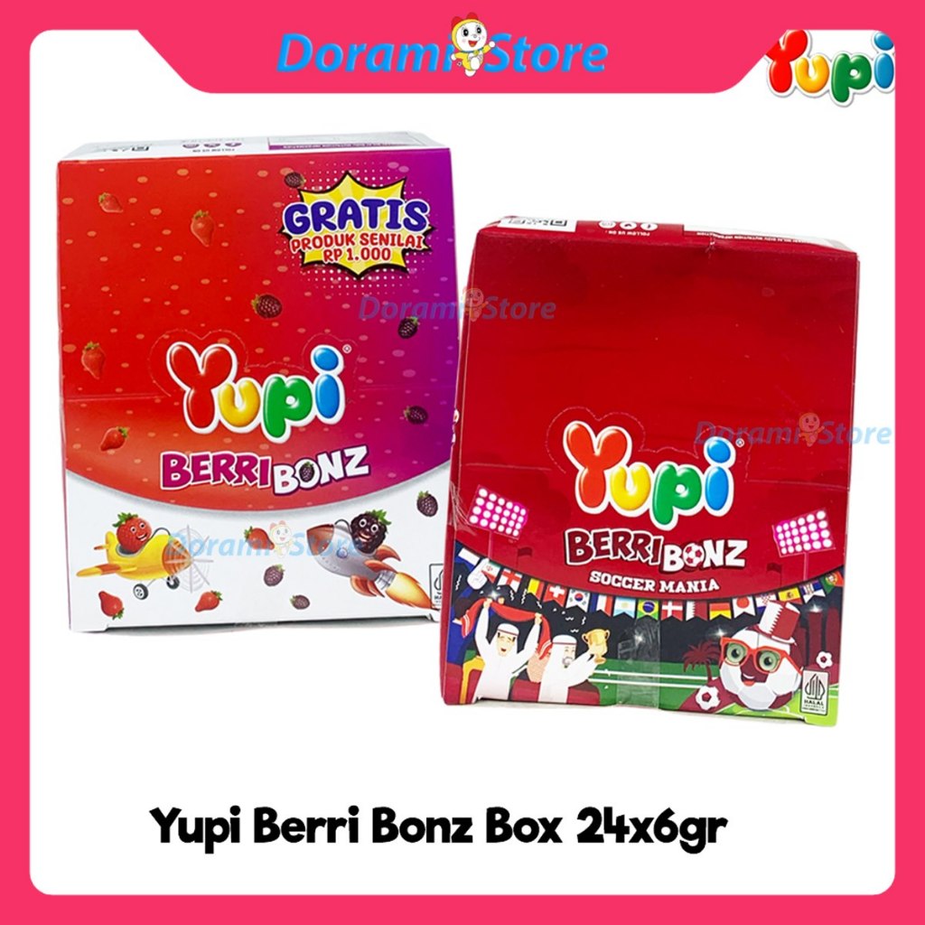 

Yupi Berri Bonz Box Isi 24x6gr / Permen Gummy Kenyal