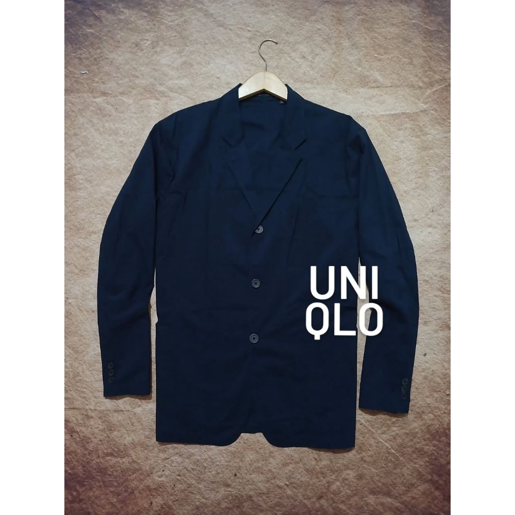 blazer UNIQLO utility bahan katun adem slimfit recomend bekas/second/preloved