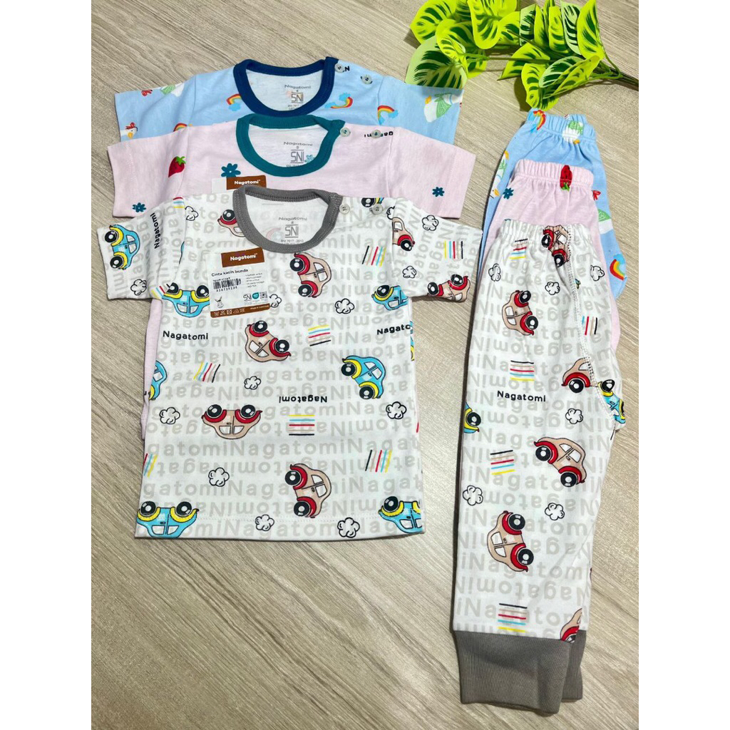 Set Nagatomi Pdk Cln Pjg/Setelan Bayi/Nagatomi/Baju Tidur Bayi/Setelan Anak/Motif Lucu