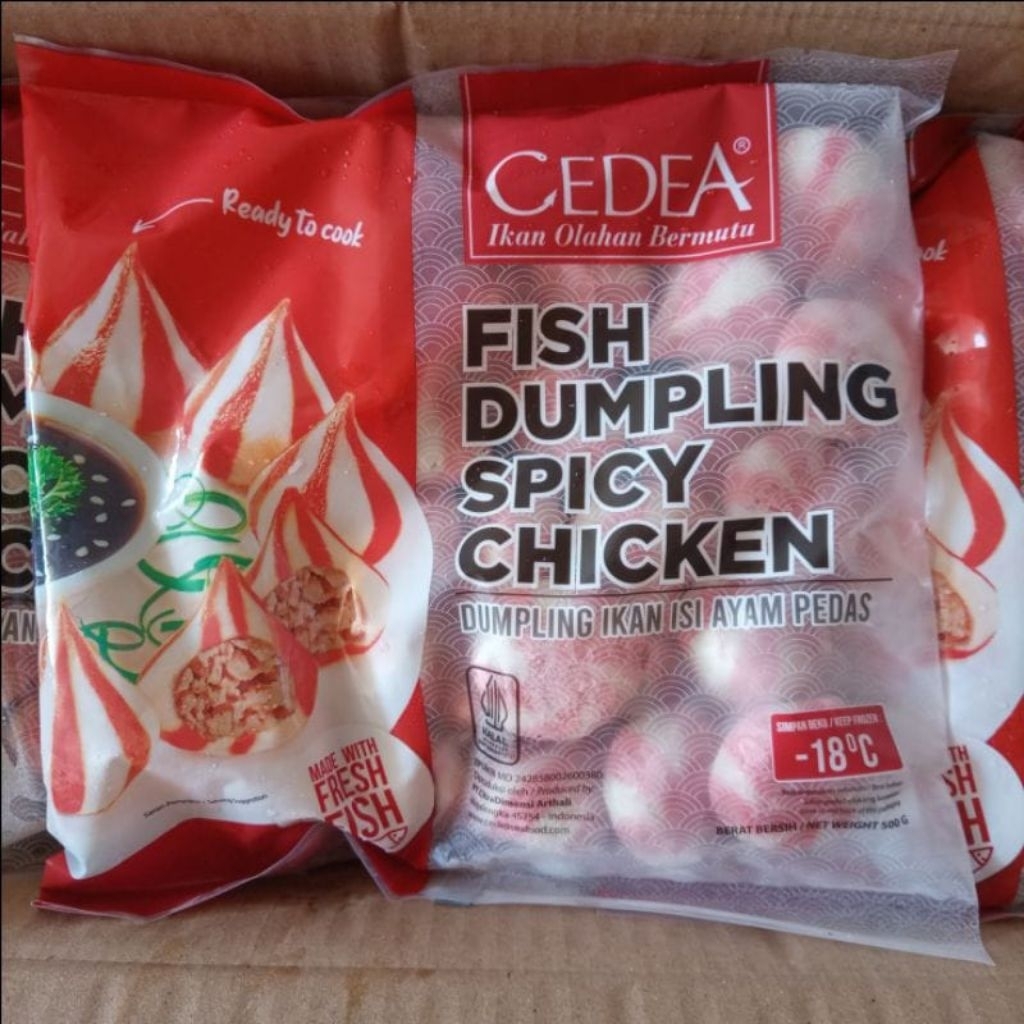 

CEDEA FISH DUMPLING SPICY CHICKEN 500 GR / DUMPLING IKAN ISI AYAM PEDAS GURIH
