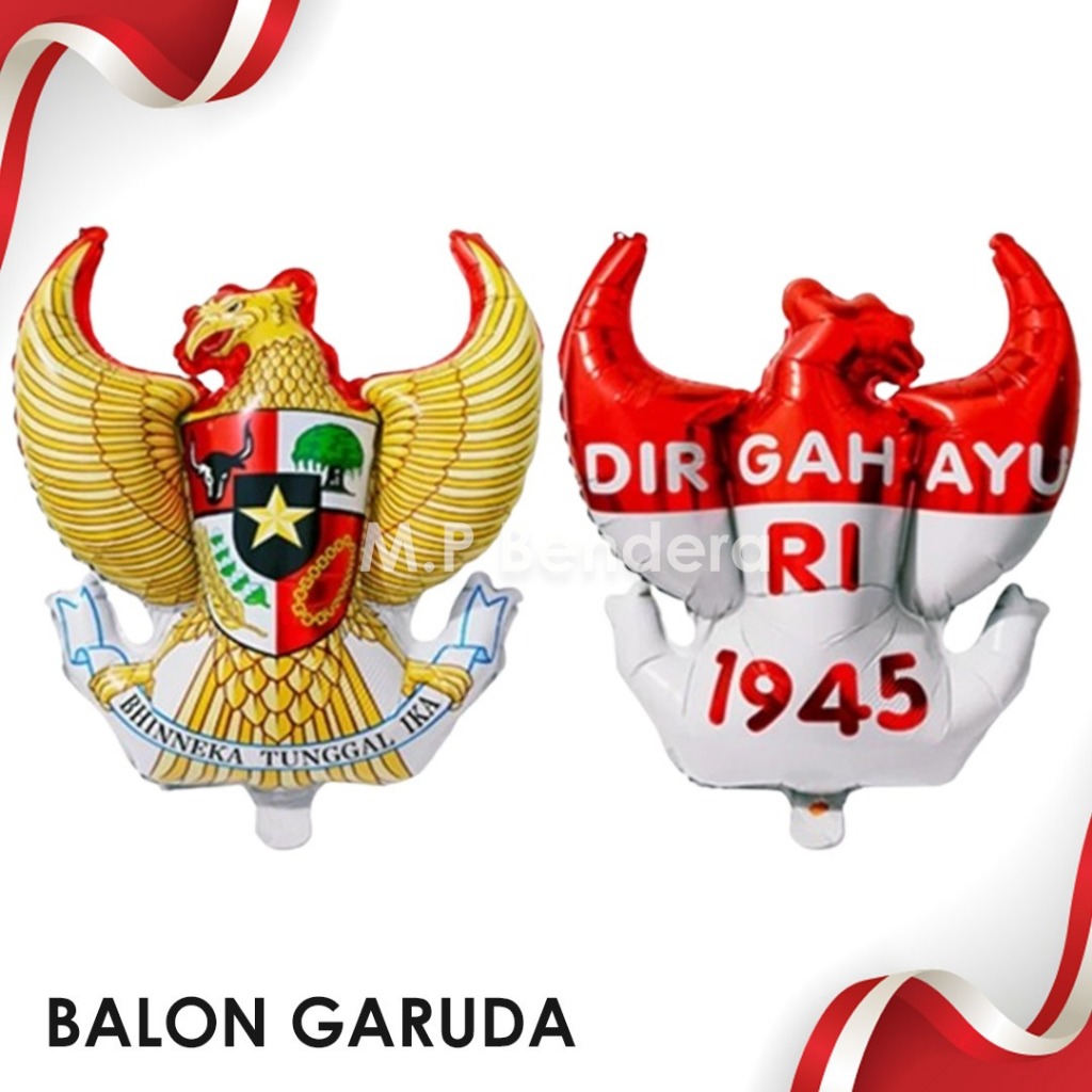 Balon Foil Garuda Merah Putih / Balon Foil Burung Garuda