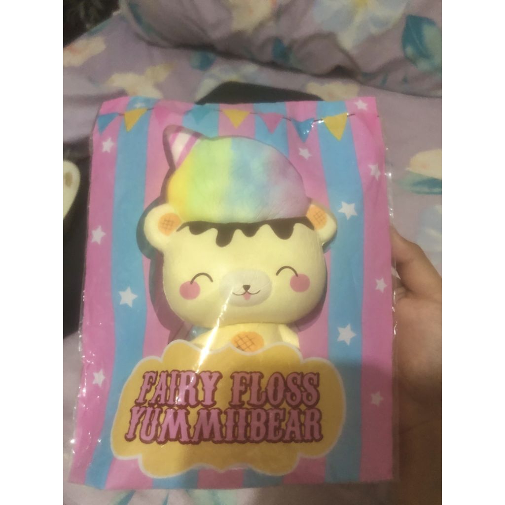 squishy licensed preloved yummiibear creamiicandy punimaru fairy floss lengkap tag ballchain scentes