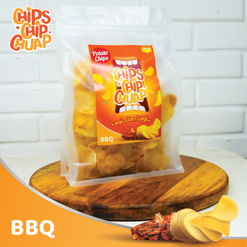 

Keripik Kentang | Chips Chip Chuap BBQ | 120 gr | Kriuk | Renyah