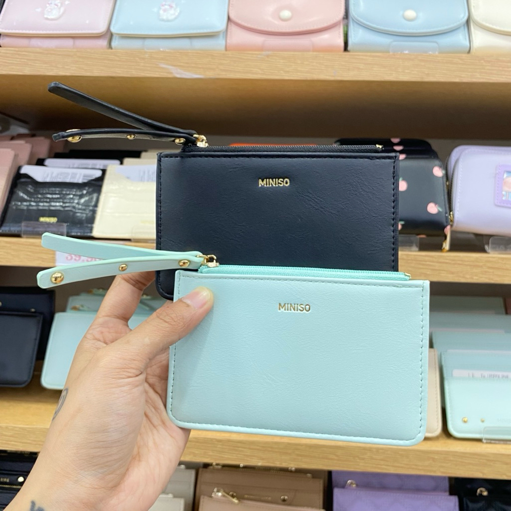 Miniso zipper coin purse Card Holder Wallet / dompet wanita