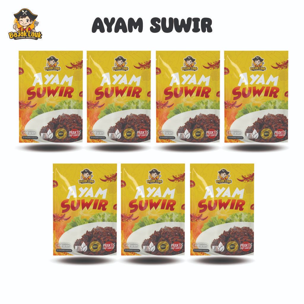 

Bajak Lauk - 7pcs Ayam Suwir 200gr