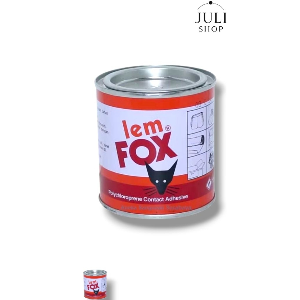 

Lem Fox Asli Kemasan Kaleng 70gr / Lem Kuning Serbaguna Cepat Kering