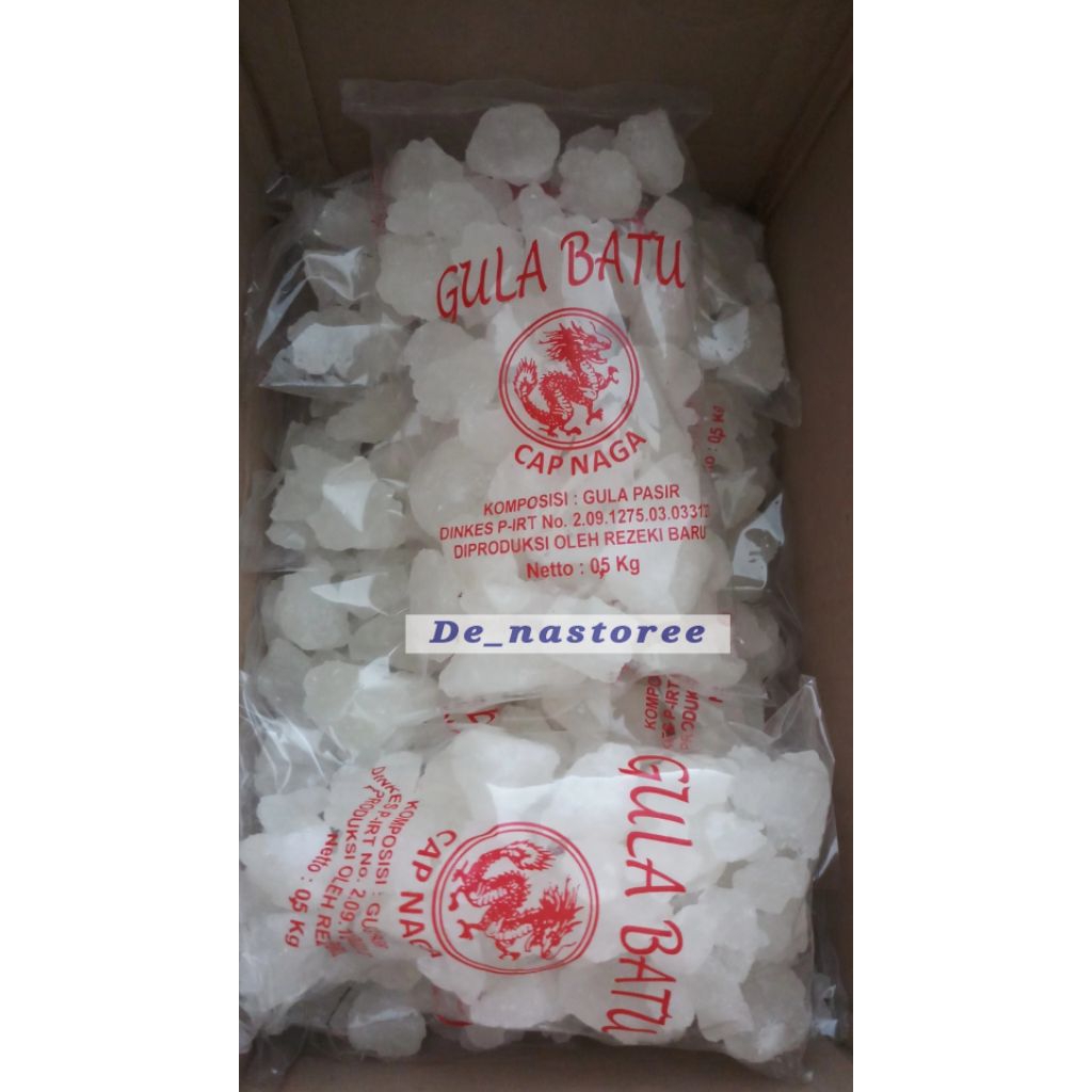 

Gula Batu Cap Naga 500 gram / Gula Batu Besar / Gula Batu Rezeki Baru