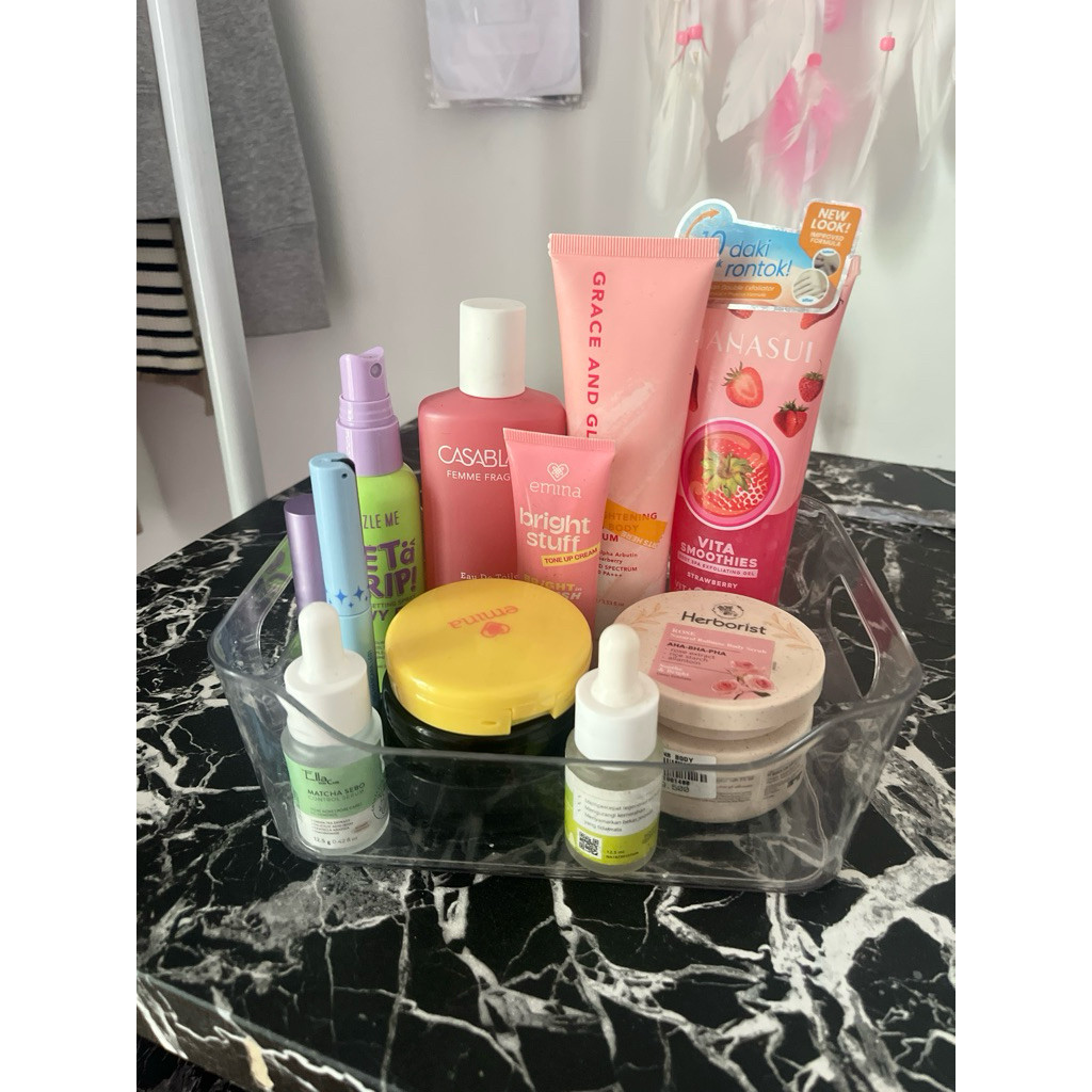 Preloved dan New Skincare Makeup Body srub lotion serum cushion two way cake compact powder tone up 