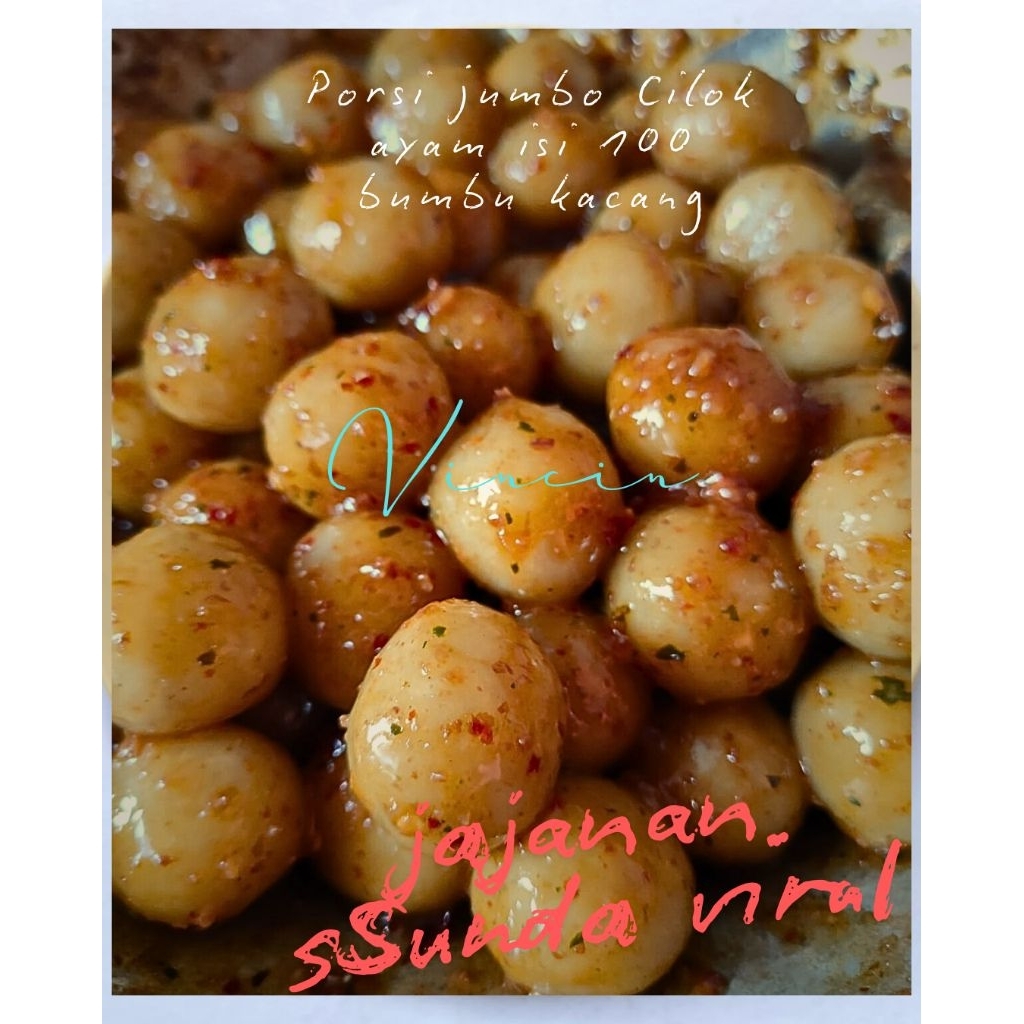 

Cilok ayam bumbu kacang/pecel isi 100 dijamin empuk kemasan vakum
