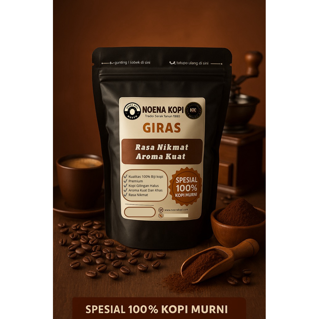 

PROMO- Bubuk Kopi Giras Asli | 200gr beli 5 gratis 1