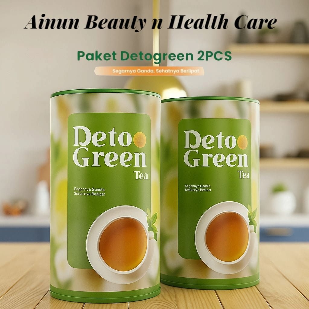 

DETOGREEN Paket Teh Detox Sistem Pencernaan 2 Pcs Free Bubble Original
