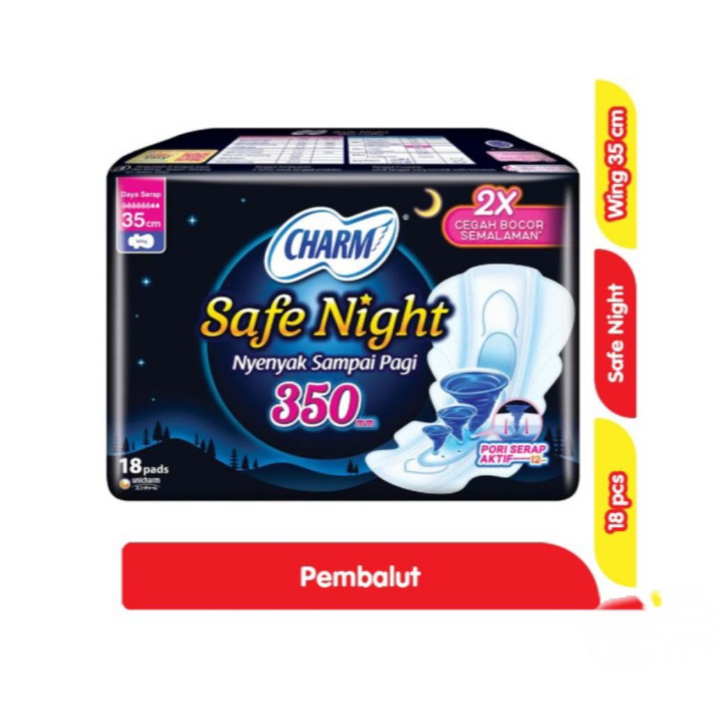 Pembalut Charm Safe Night 35cm