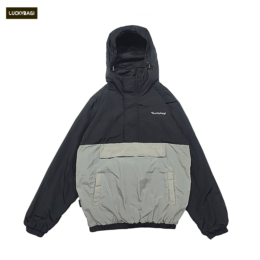 Luckybagi Jacket Vintage block color jaket Anorak