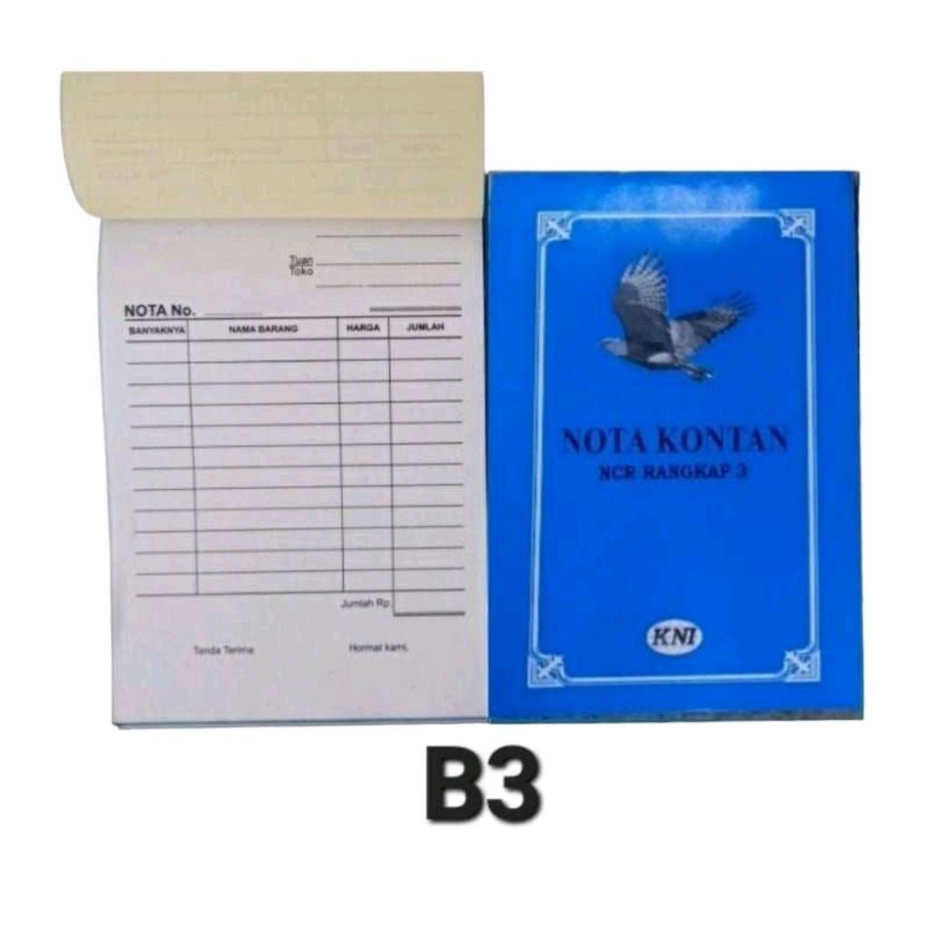 

ECER nota rangkap 3 ply besar B3 bon