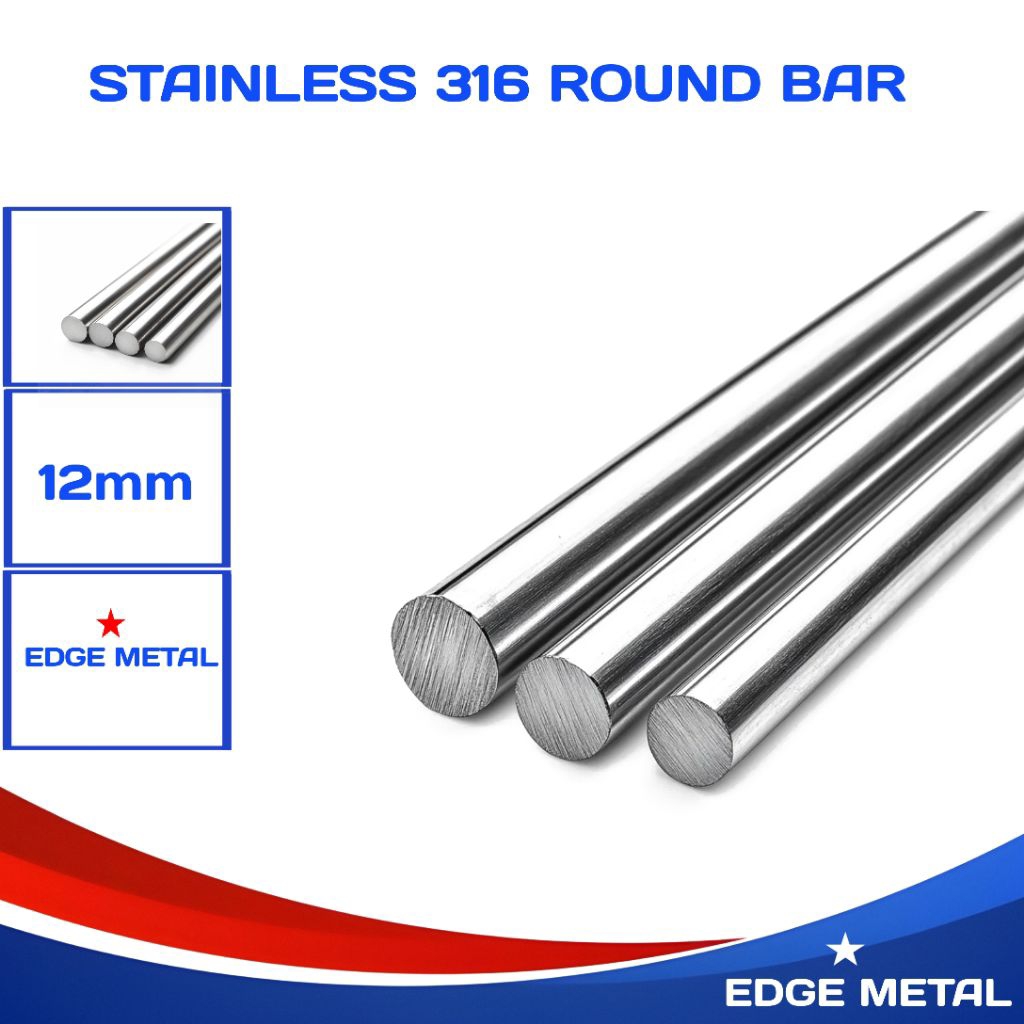 AS STEANLIS 316 DIAMETER 12MM | AS SS 316L | PER 1CM