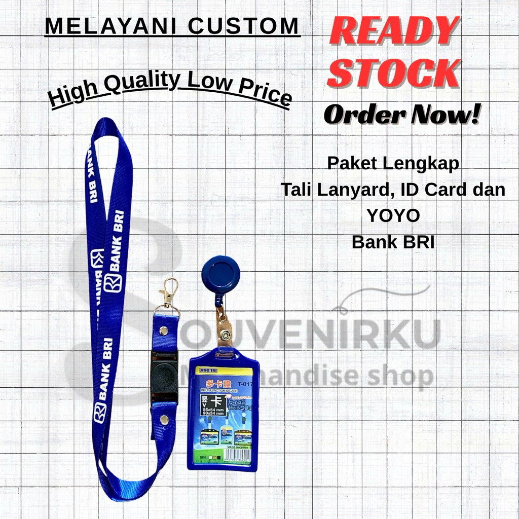 

Paket Lengkap Tali Lanyard + ID card + YOYO Logo Bank BRI