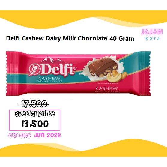 

Delfi Cashew Dairy Milk Chocolate 40 Gram