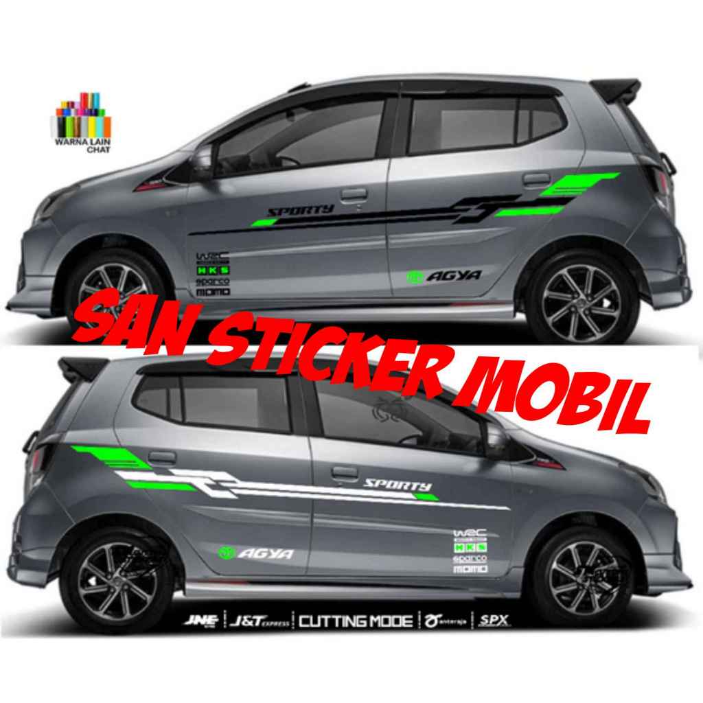 0211 CUTTING STIKER MOBIL AGYA AYLA BRIO JAZZ NEW CUTTING STICKER. stiker Lis bodi Agya Aya Brio jaz