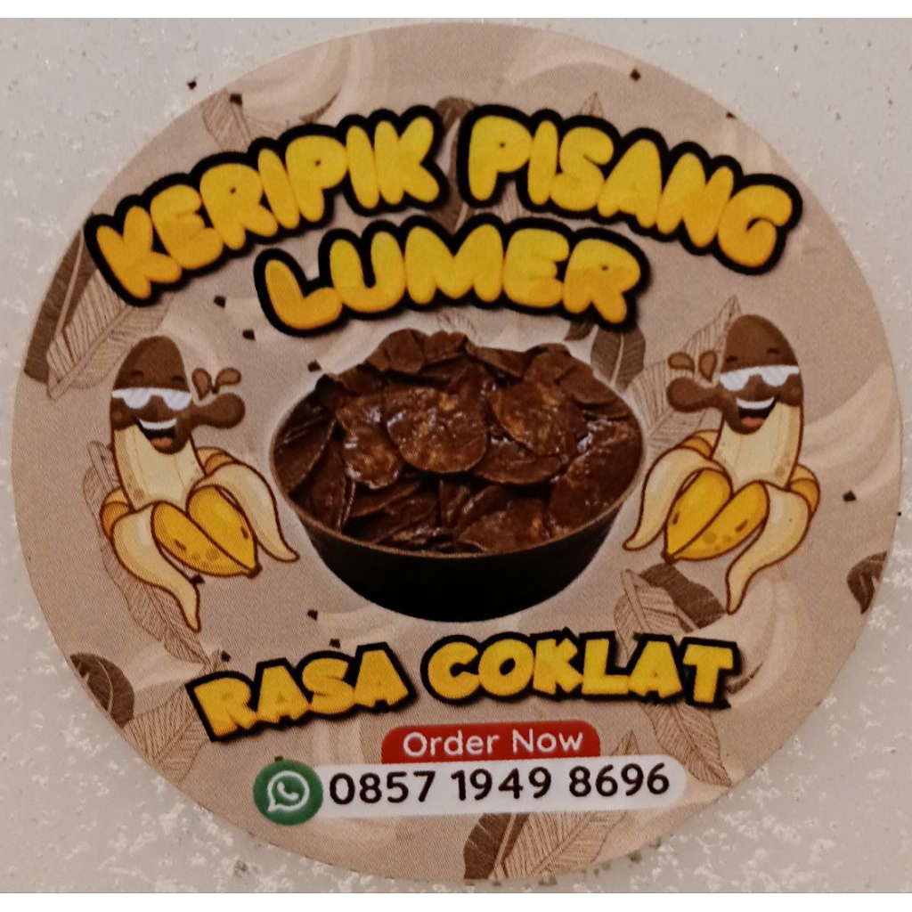 

kripik pisang lumer rasa coklat