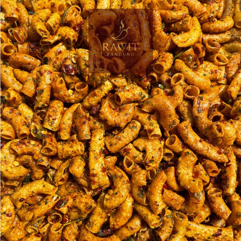 

MAKARONI PEDAS DAUN JERUK 1KG - CEMILAN RAWIT BANDUNG