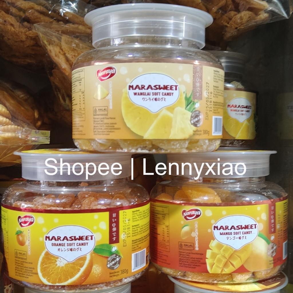 

Permen Manisan Jeli Lunak Gula Aneka Rasa Buah Jeruk Mangga Nenas Naraya Narasweet Orange Mango Pineapple Wanglai Fruit Jelly Soft Candy