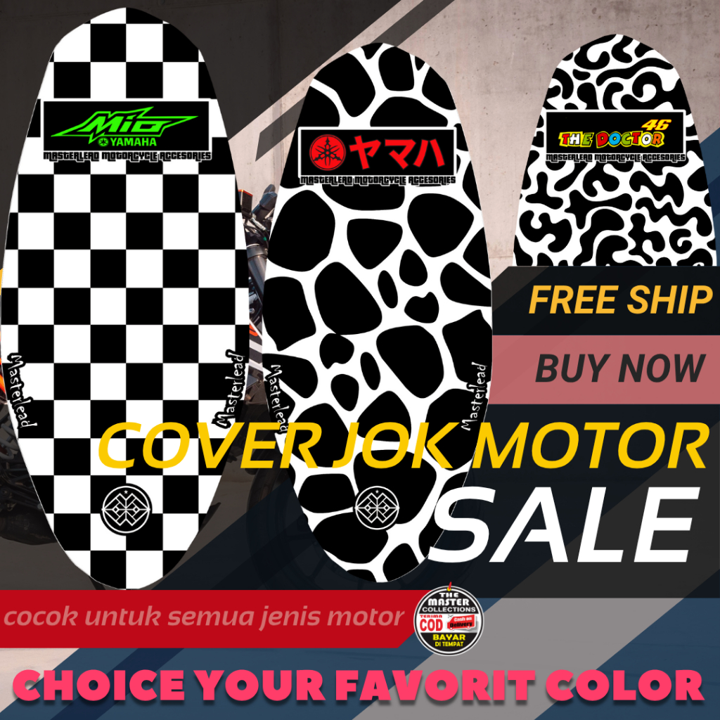 Sarung Jok Print Motor Mio Gear Cover Jok Printing Motor XRide Cover Jok YAMAHA MIO M3 125 Sporty S 