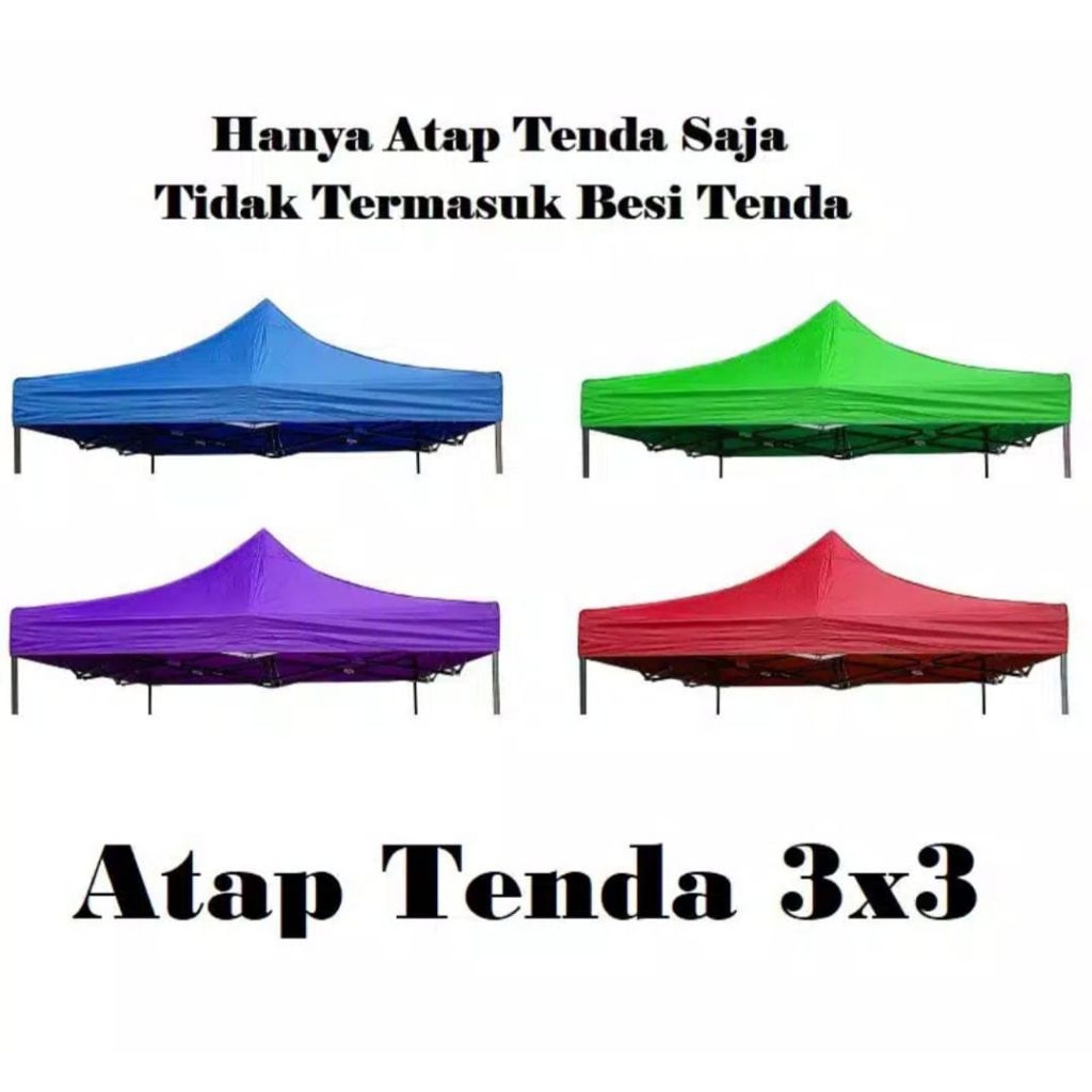 Terpal atap kain tenda lipat 3x3