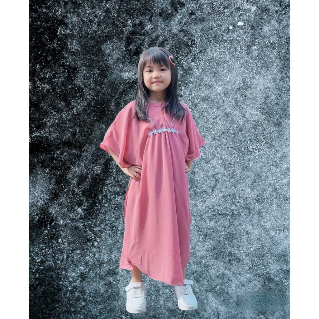 SABRINA Kaftan Anak Perempuan Mewah Elegan Hias Payet Swarovski dan Renda Model Terbaru 2025 Dress L