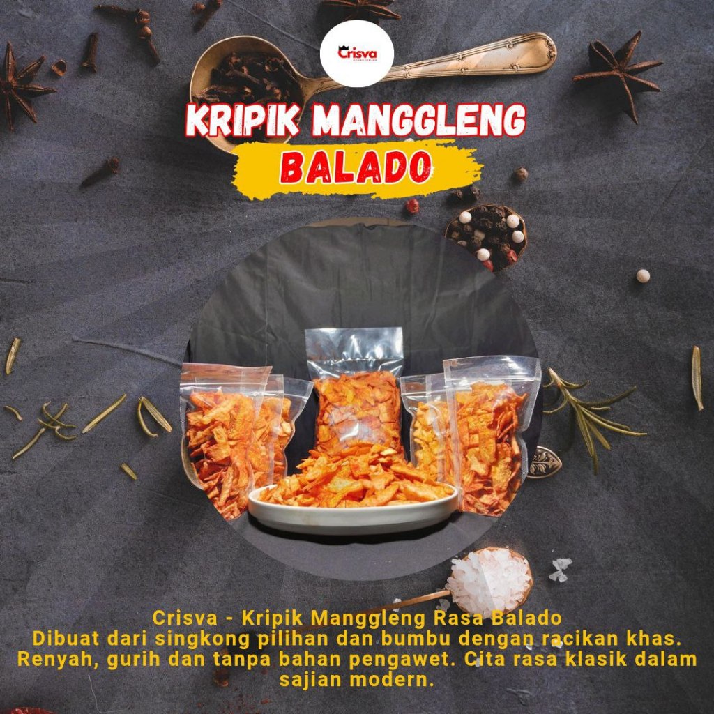 

Crisva - Kripik Manggleng Balado Pedas I Cemilan Jadul Rasa Kekinian
