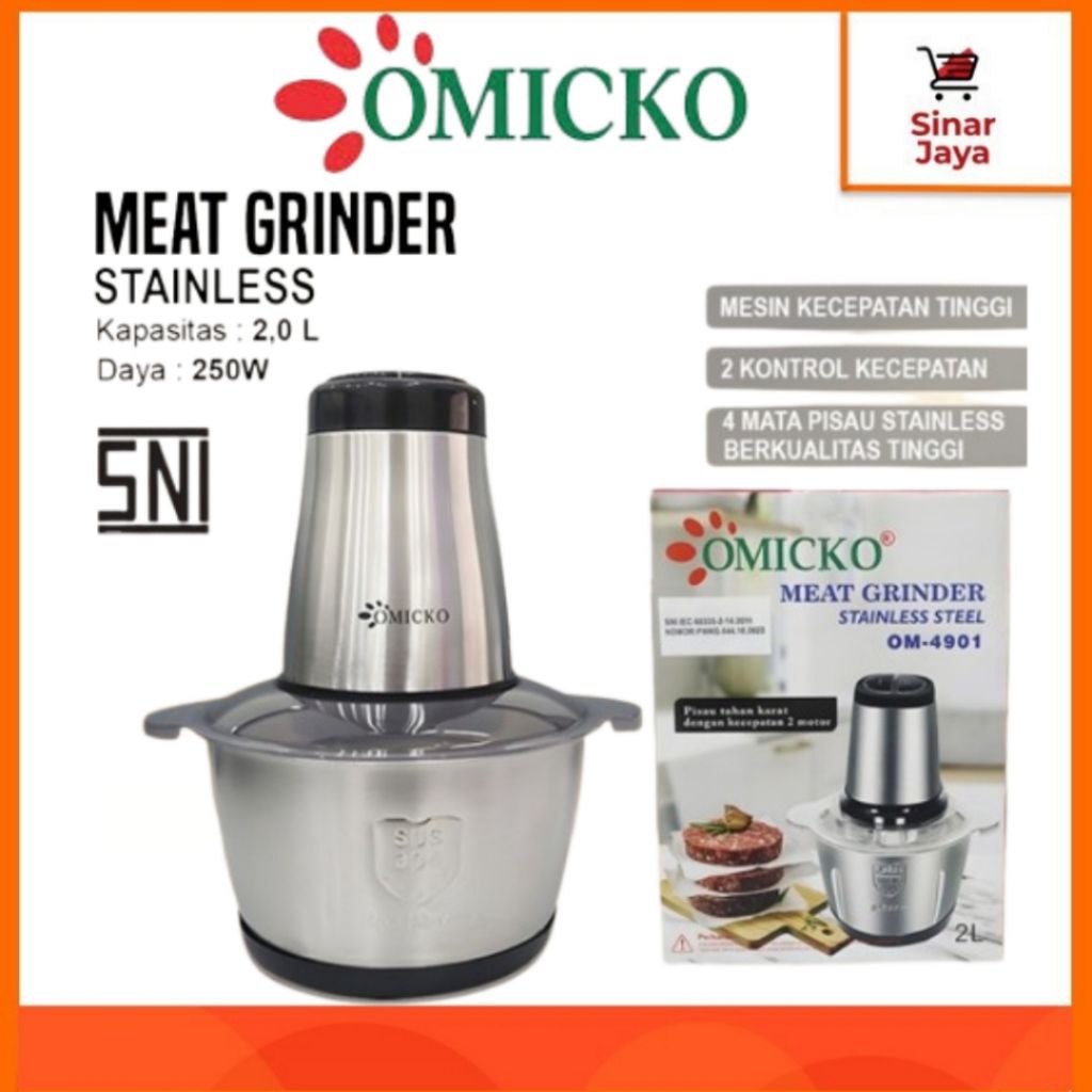 Chopper OMICKO Meat Grinder Dengan Kapasitas 2L
